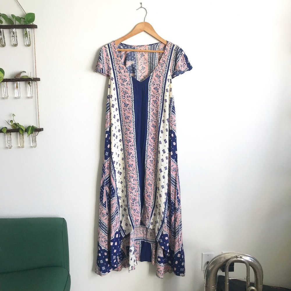 Anthropologie Maeve Summertide Swing Midi Dress Size S Small AS IS